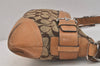 Authentic COACH Signature Shoulder Cross Bag Canvas Leather F07077 Brown 3418K