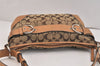 Authentic COACH Signature Shoulder Cross Bag Canvas Leather F07077 Brown 3418K