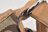 Authentic COACH Signature Shoulder Cross Bag Canvas Leather F07077 Brown 3418K