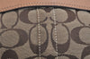 Authentic COACH Signature Shoulder Cross Bag Canvas Leather F07077 Brown 3418K