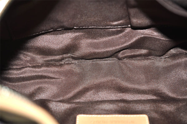 Authentic COACH Signature Shoulder Cross Bag Canvas Leather F07077 Brown 3418K