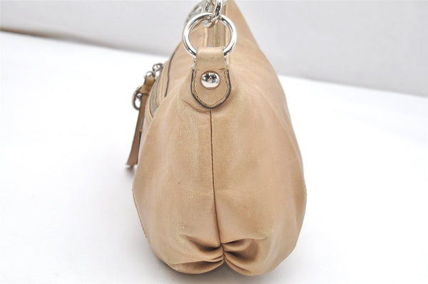 Authentic COACH POPPY 2Way Shoulder Hand Bag Purse Leather 16284 Beige 3419K