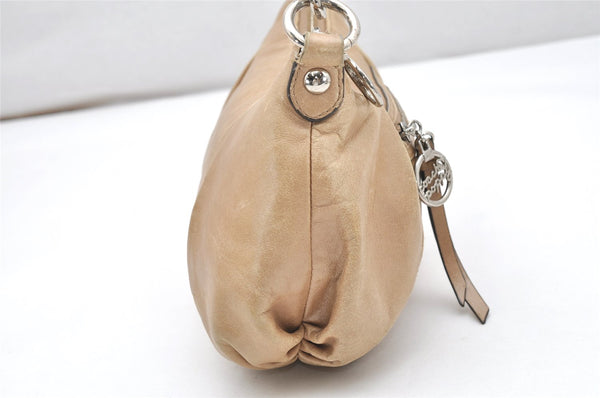 Authentic COACH POPPY 2Way Shoulder Hand Bag Purse Leather 16284 Beige 3419K