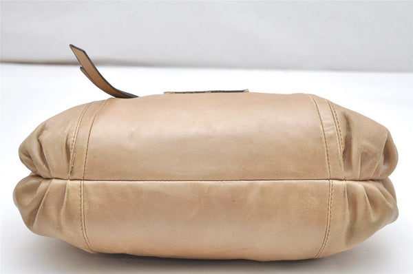Authentic COACH POPPY 2Way Shoulder Hand Bag Purse Leather 16284 Beige 3419K