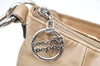 Authentic COACH POPPY 2Way Shoulder Hand Bag Purse Leather 16284 Beige 3419K