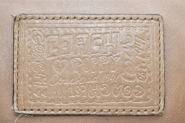 Authentic COACH POPPY 2Way Shoulder Hand Bag Purse Leather 16284 Beige 3419K