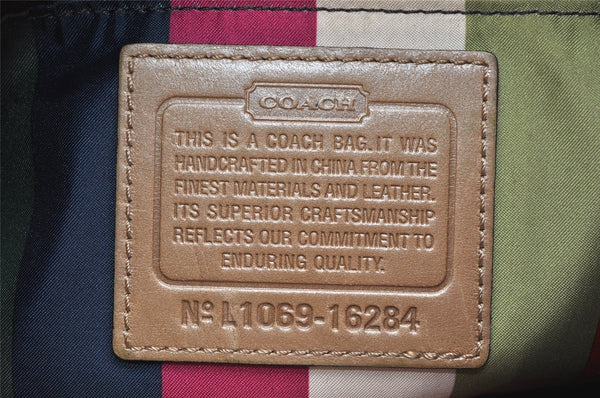 Authentic COACH POPPY 2Way Shoulder Hand Bag Purse Leather 16284 Beige 3419K