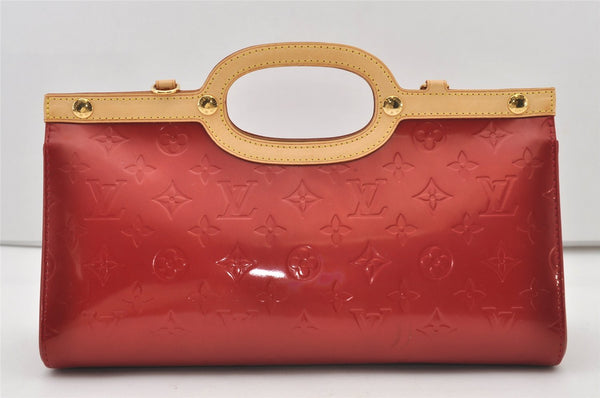 Authentic Louis Vuitton Vernis Roxbury Drive 2Way Hand Bag Red M91987 LV 3420J