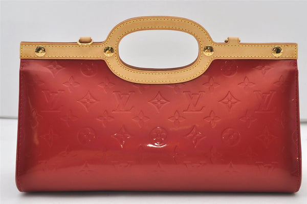 Authentic Louis Vuitton Vernis Roxbury Drive 2Way Hand Bag Red M91987 LV 3420J