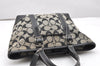 Authentic COACH Signature Hand Tote Bag Purse Canvas Leather 6043 Black 3420K