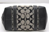 Authentic COACH Signature Hand Tote Bag Purse Canvas Leather 6043 Black 3420K
