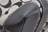 Authentic COACH Signature Hand Tote Bag Purse Canvas Leather 6043 Black 3420K