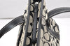 Authentic COACH Signature Hand Tote Bag Purse Canvas Leather 6043 Black 3420K