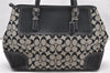 Authentic COACH Signature Shoulder Tote Bag Canvas Leather 6894 Black 3421K