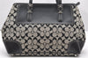 Authentic COACH Signature Shoulder Tote Bag Canvas Leather 6894 Black 3421K