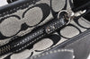 Authentic COACH Signature Shoulder Tote Bag Canvas Leather 6894 Black 3421K