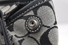 Authentic COACH Signature Shoulder Tote Bag Canvas Leather 6894 Black 3421K