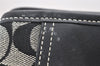 Authentic COACH Signature Shoulder Tote Bag Canvas Leather 6894 Black 3421K