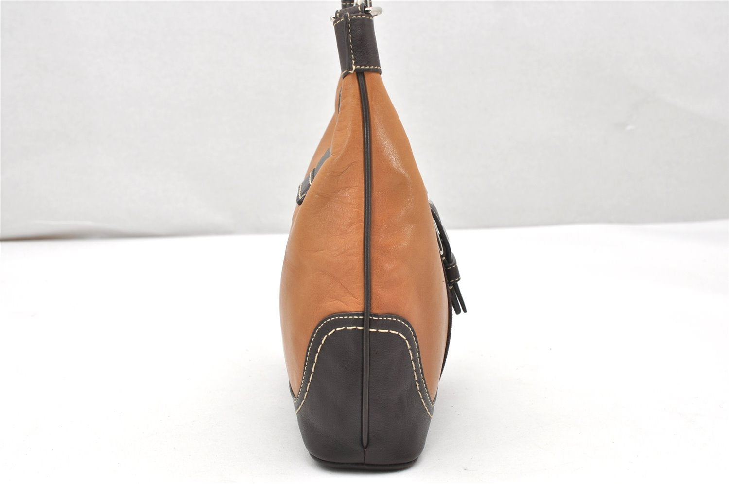 Authentic COACH Vintage Shoulder Hand Bag Purse Leather Suede F11344 Brown 3422K