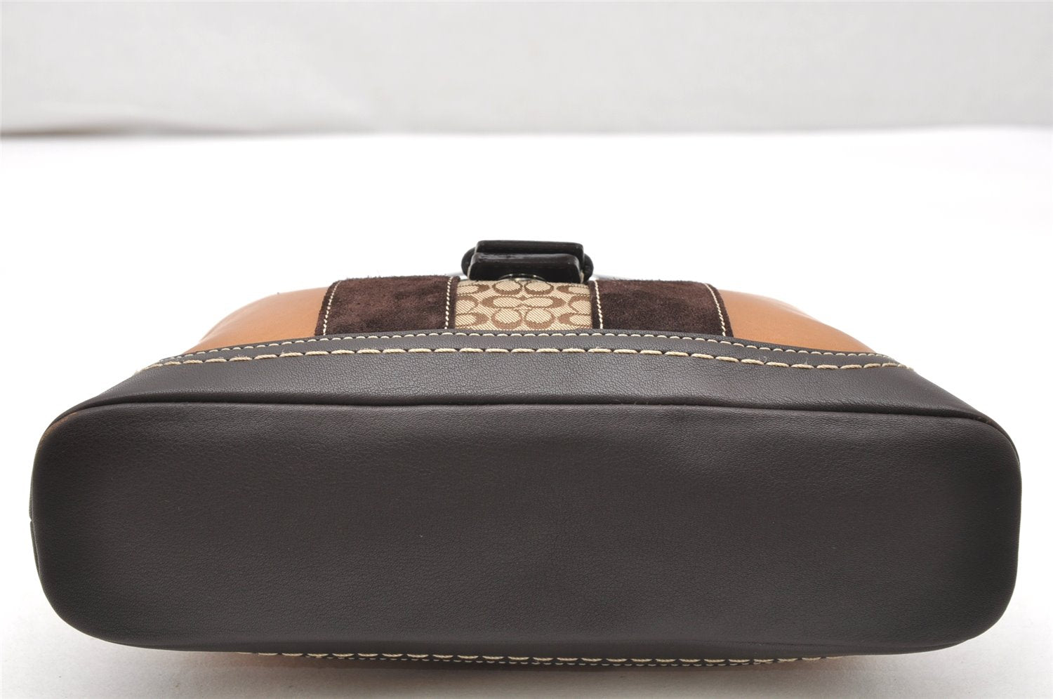 Authentic COACH Vintage Shoulder Hand Bag Purse Leather Suede F11344 Brown 3422K