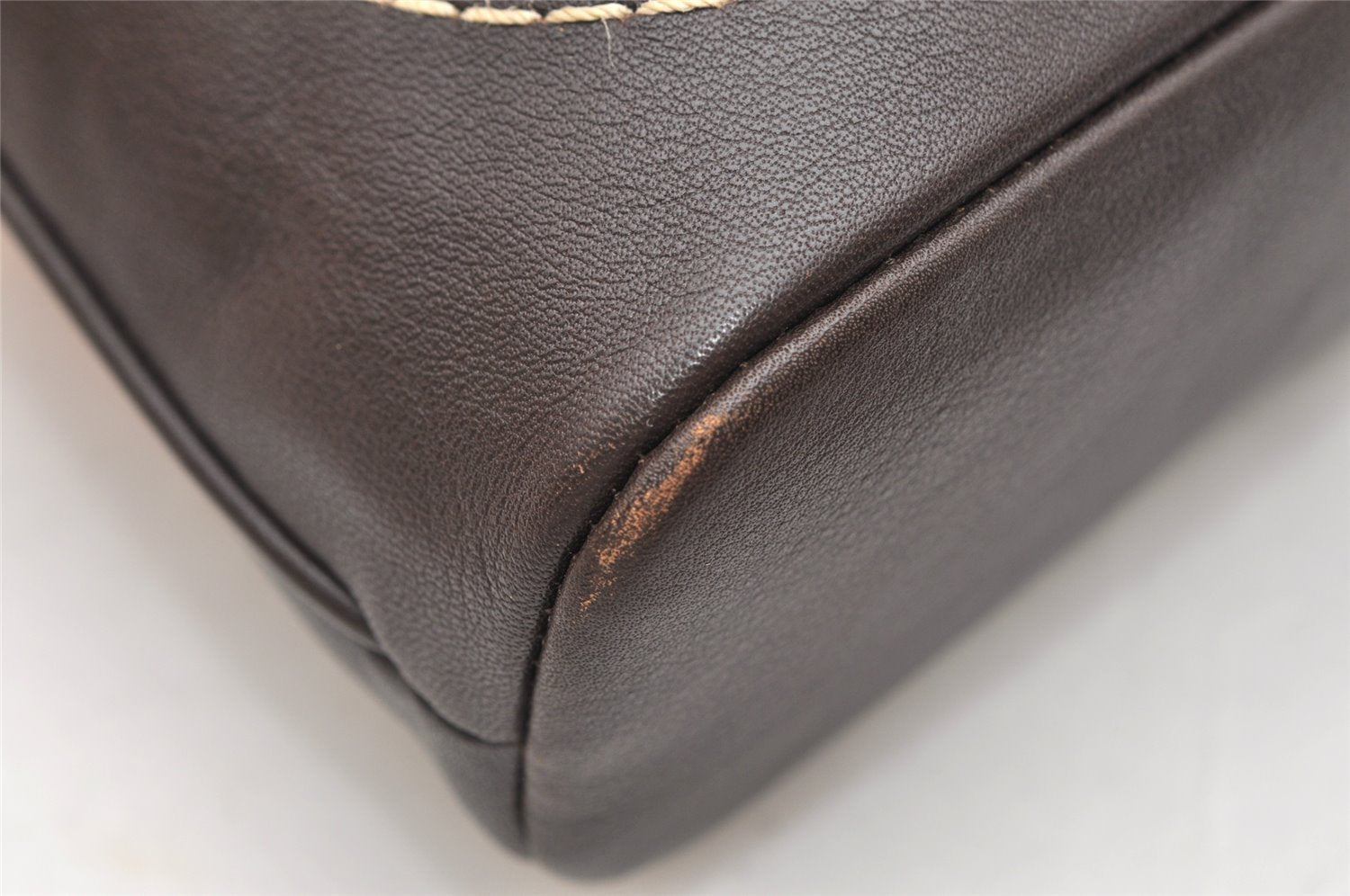 Authentic COACH Vintage Shoulder Hand Bag Purse Leather Suede F11344 Brown 3422K