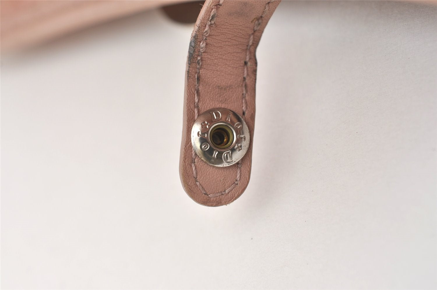 Authentic Christian Dior Trotter Lovely Hand Tote Bag Nylon Leather Pink 3423J