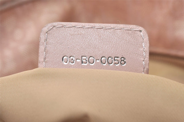 Authentic Christian Dior Trotter Lovely Hand Tote Bag Nylon Leather Pink 3423J