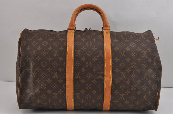 Authentic Louis Vuitton Monogram Keepall 50 Travel Boston Bag M41426 LV 3424J