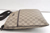 Authentic GUCCI Shoulder Cross Body Bag Purse GG PVC Leather 141626 Brown 3424K