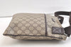 Authentic GUCCI Shoulder Cross Body Bag Purse GG PVC Leather 141626 Brown 3424K