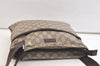 Authentic GUCCI Shoulder Cross Body Bag Purse GG PVC Leather 141626 Brown 3424K