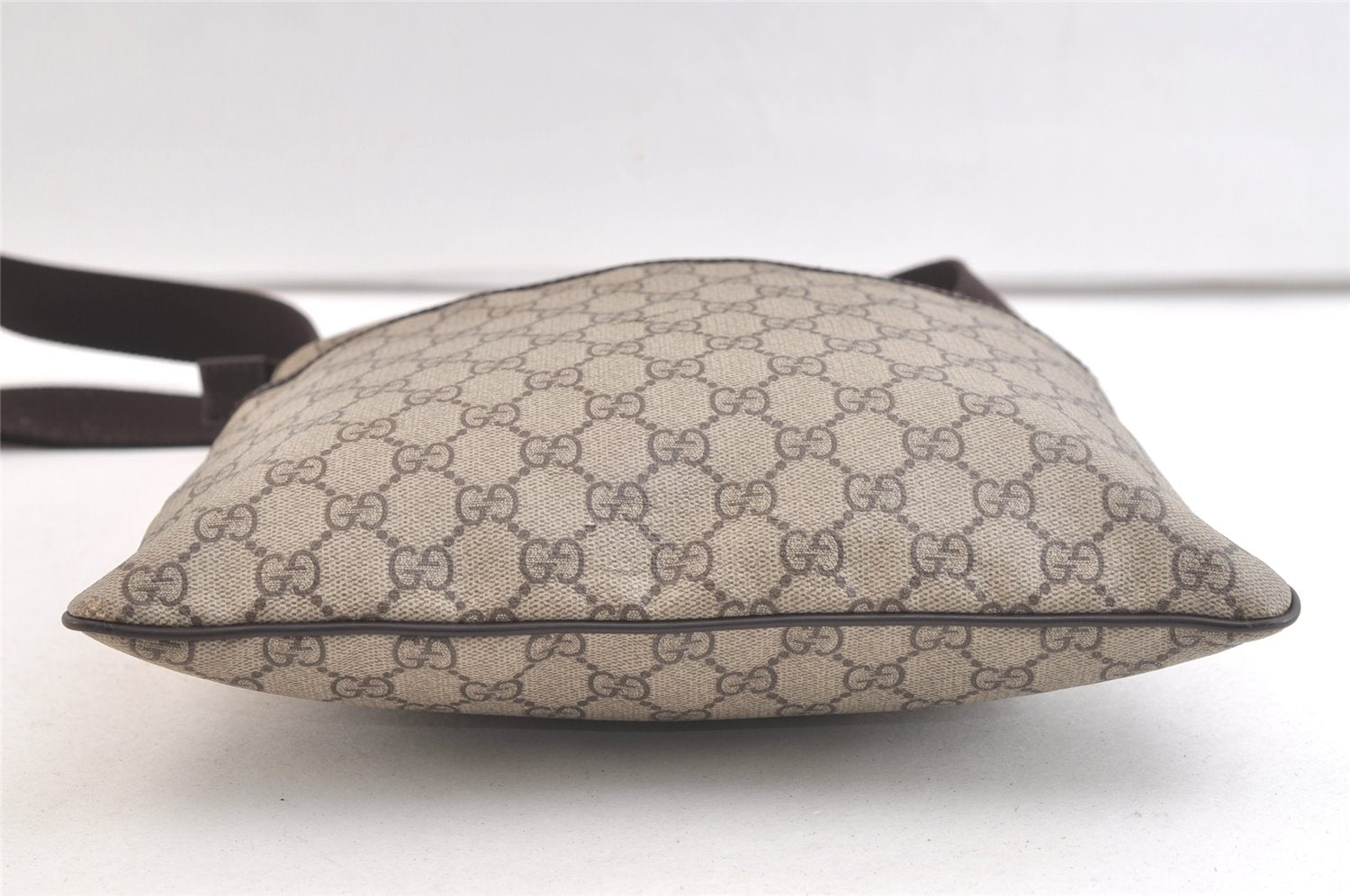 Authentic GUCCI Shoulder Cross Body Bag Purse GG PVC Leather 141626 Brown 3424K
