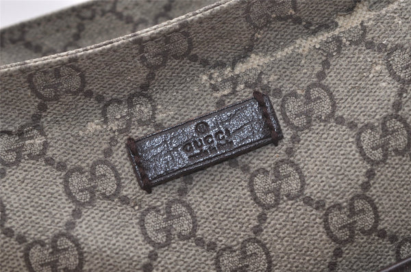 Authentic GUCCI Shoulder Cross Body Bag Purse GG PVC Leather 141626 Brown 3424K