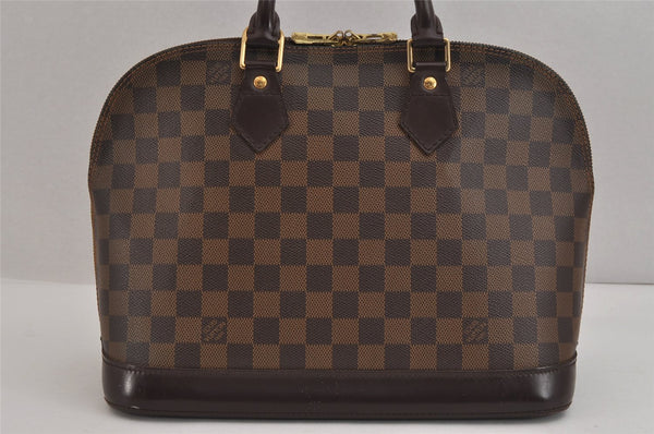 Authentic Louis Vuitton Damier Alma Hand Bag Purse N51131 LV 3425J