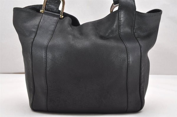 Authentic GUCCI Vintage Shoulder Tote Bag Leather 257051 Black 3425K