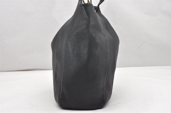 Authentic GUCCI Vintage Shoulder Tote Bag Leather 257051 Black 3425K