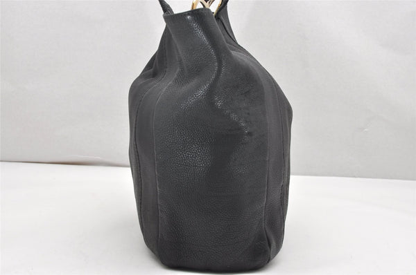 Authentic GUCCI Vintage Shoulder Tote Bag Leather 257051 Black 3425K