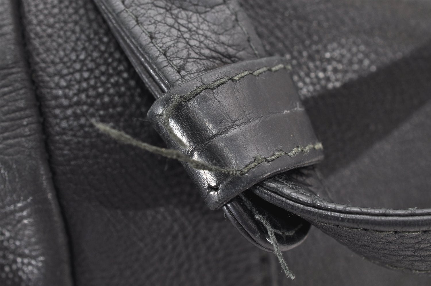 Authentic GUCCI Vintage Shoulder Tote Bag Leather 257051 Black 3425K