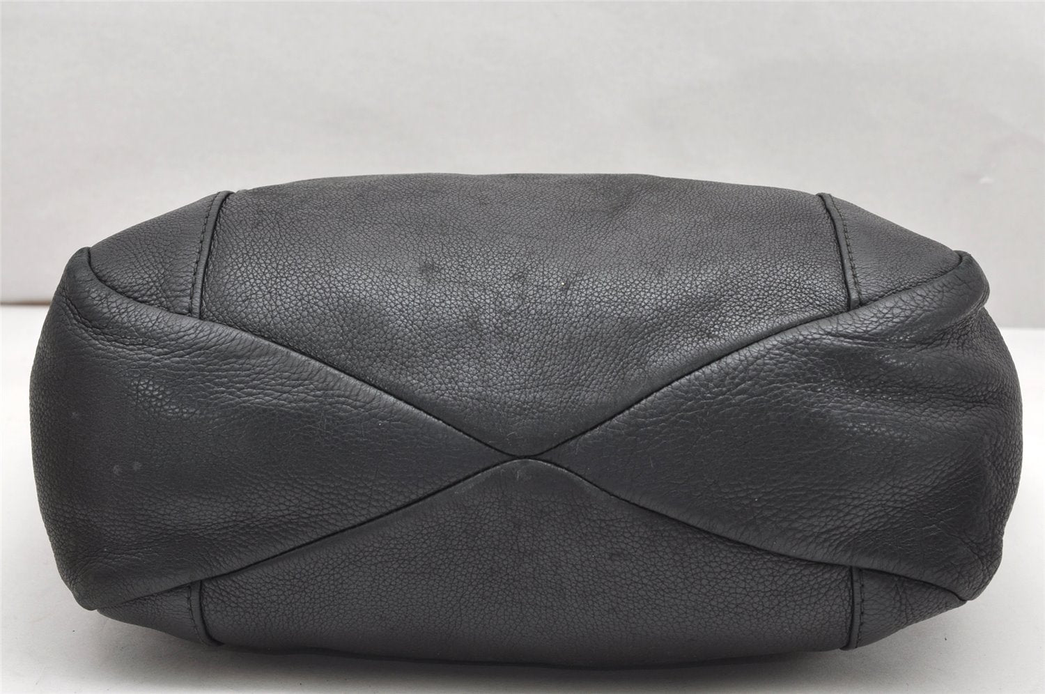 Authentic GUCCI Vintage Shoulder Tote Bag Leather 257051 Black 3425K