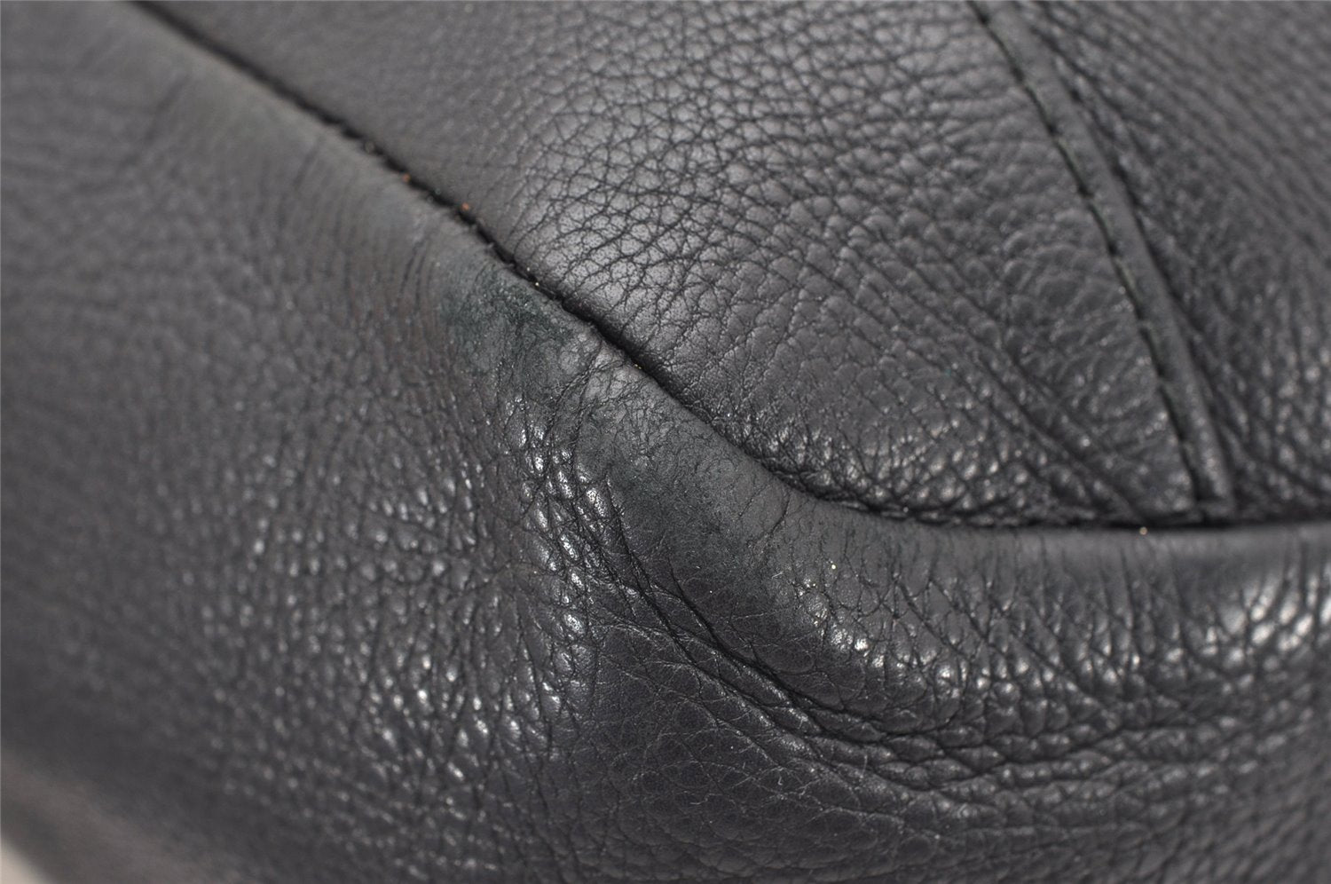 Authentic GUCCI Vintage Shoulder Tote Bag Leather 257051 Black 3425K