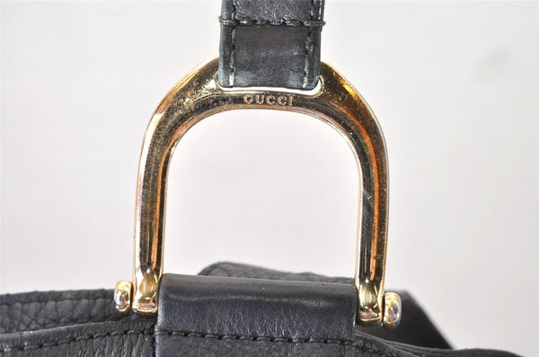 Authentic GUCCI Vintage Shoulder Tote Bag Leather 257051 Black 3425K