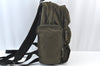 Authentic PRADA Vintage Nylon Tessuto Backpack Purse Khaki Green 3426I