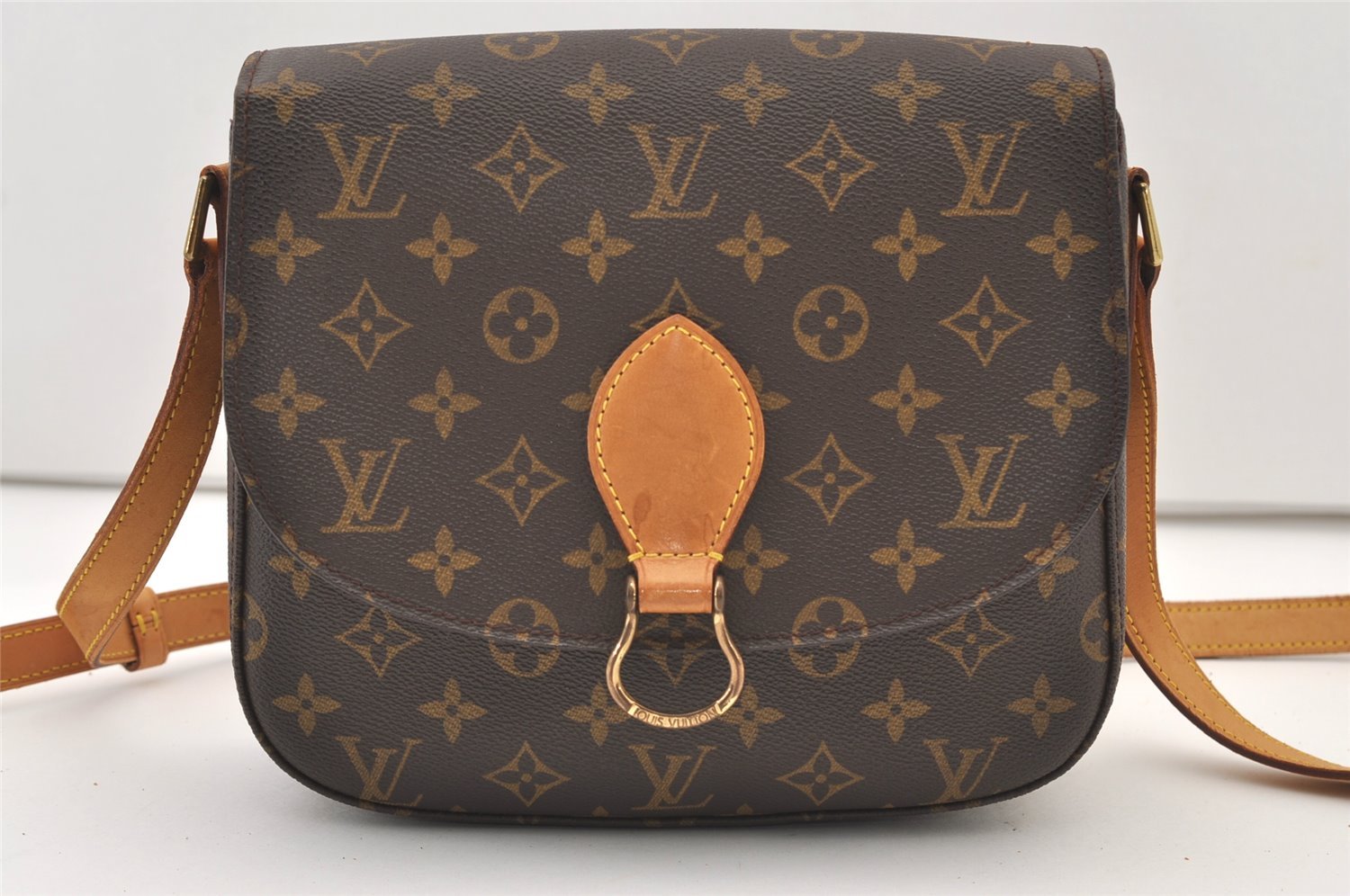 Authentic Louis Vuitton Monogram Saint Cloud GM M51242 Shoulder Cross Bag 3426J