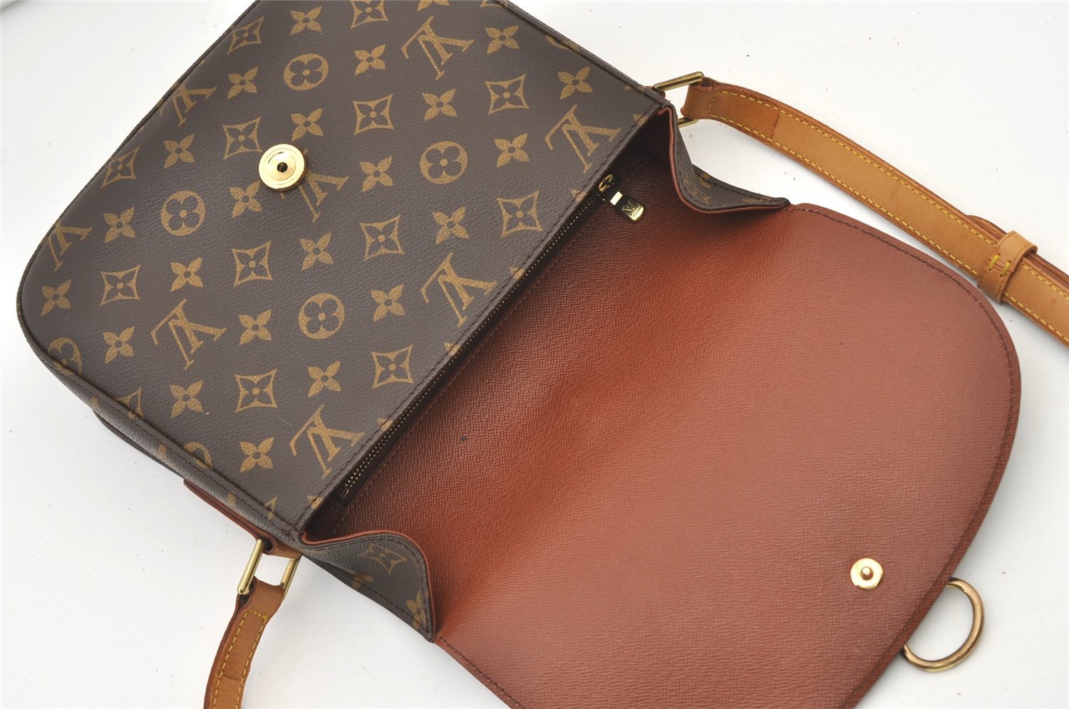 Authentic Louis Vuitton Monogram Saint Cloud GM M51242 Shoulder Cross Bag 3426J
