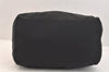 Authentic PRADA Vintage Nylon Tessuto Leather Hand Boston Bag Purse Black 3426K