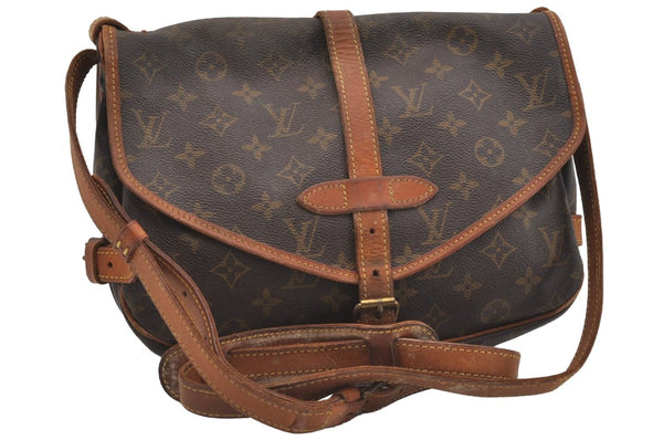 Authentic Louis Vuitton Monogram Saumur 30 Shoulder Cross Bag M42256 LV 3428J