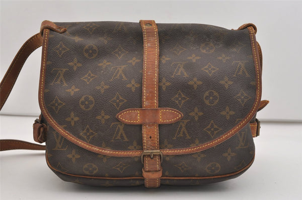 Authentic Louis Vuitton Monogram Saumur 30 Shoulder Cross Bag M42256 LV 3428J