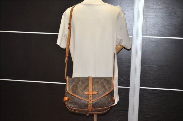 Authentic Louis Vuitton Monogram Saumur 30 Shoulder Cross Bag M42256 LV 3428J