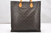 Authentic Louis Vuitton Monogram Sac Plat Hand Tote Bag M51140 LV 3429K