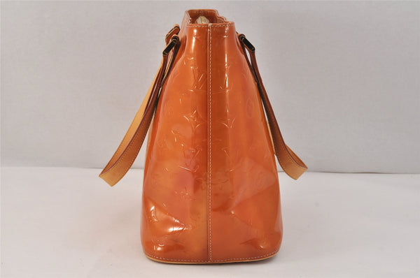 Authentic Louis Vuitton Vernis Houston Shoulder Hand Bag Orange M91004 LV 3430K